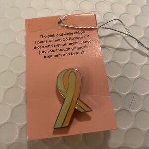 Pier 1 Susan G Komen co-survivors breast cancer pin New on card. Never used.